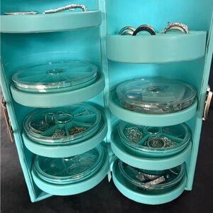 Origami Owl Turquoise Jewelry Organizer and Inventory from 2014-2018